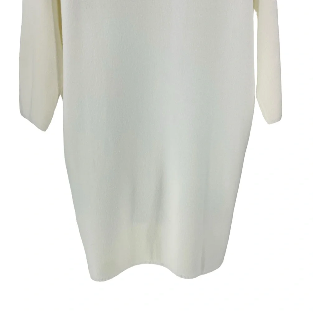Pomander Place | NEW Winter White Vivianne Turtleneck Sweater Mini Dress Size S - Picture 9 of 11